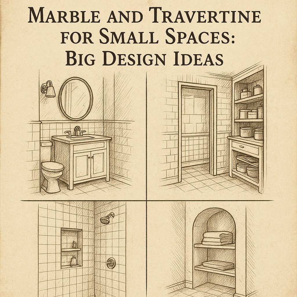 Marble and Travertine for Small Spaces: Big Design Ideas for Powder Rooms, Pantries, Shower Niches, and Beyond