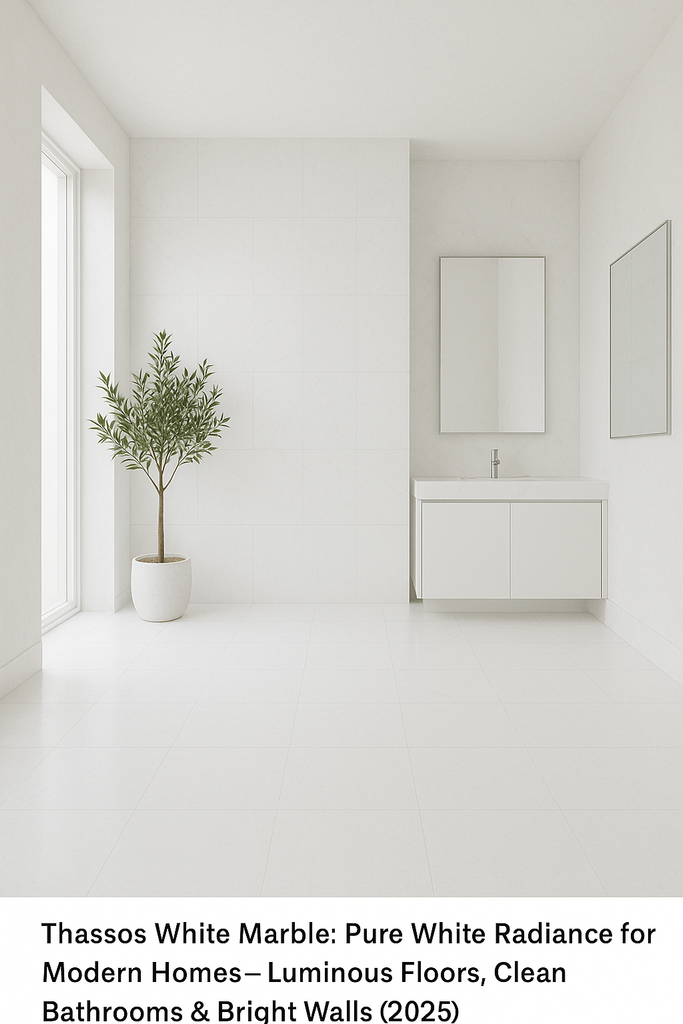 Thassos White Marble: Pure White Radiance for Modern Homes – Luminous Floors, Clean Bathrooms & Bright Walls