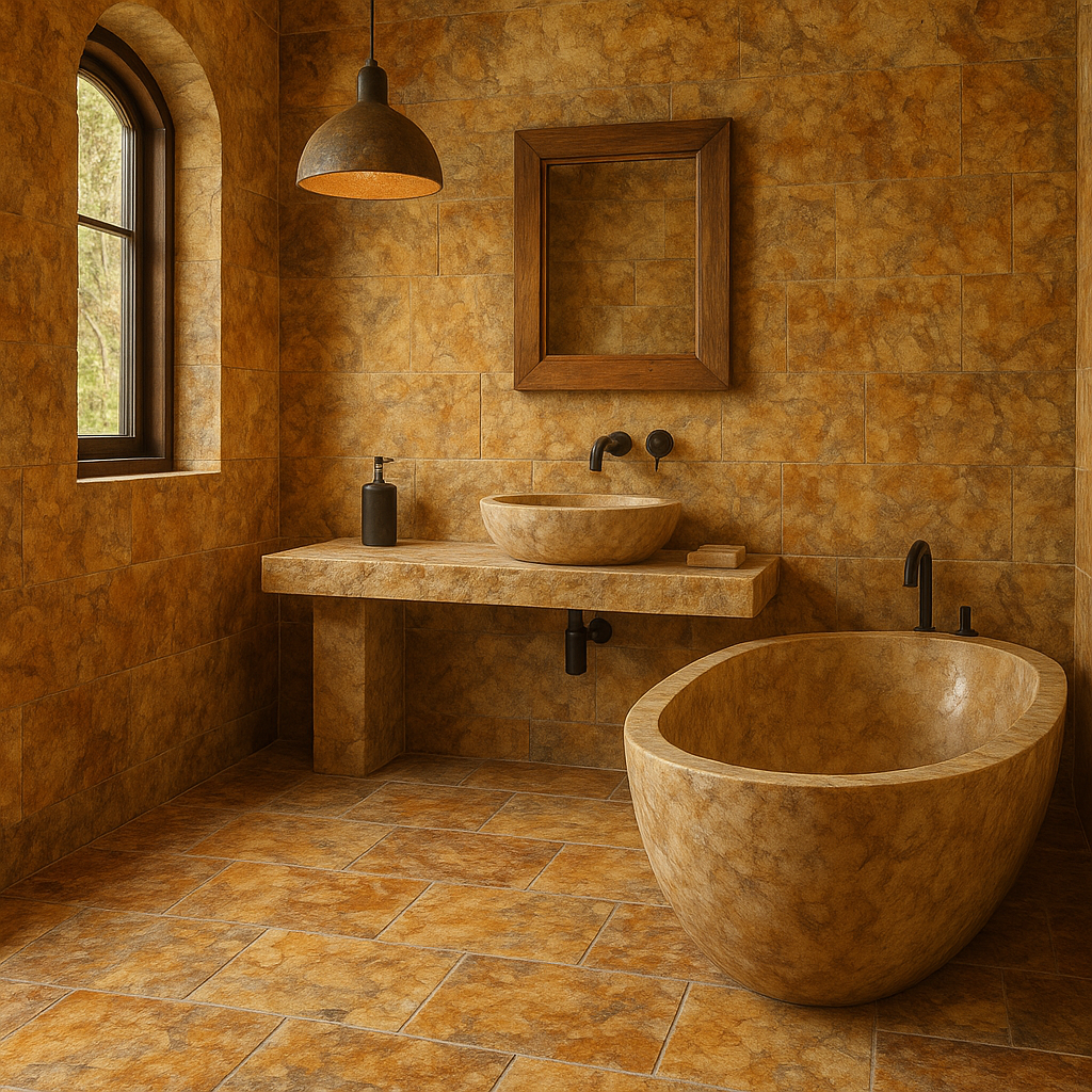 Scabos Travertine: Earthy Vibrance for Rustic & Eclectic Homes – Unique Floors, Textured Walls & Natural Bathrooms