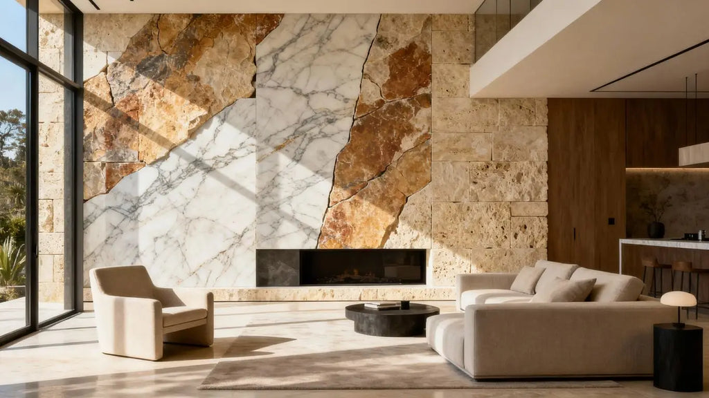 Split-Face Marble and Travertine: Bold, Textured Stone for Modern Spaces