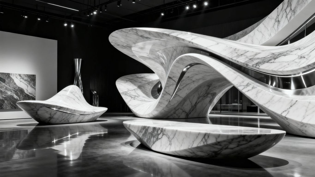 Zaha Hadid Unveils Visionary Marble Designs at Milan Design Week