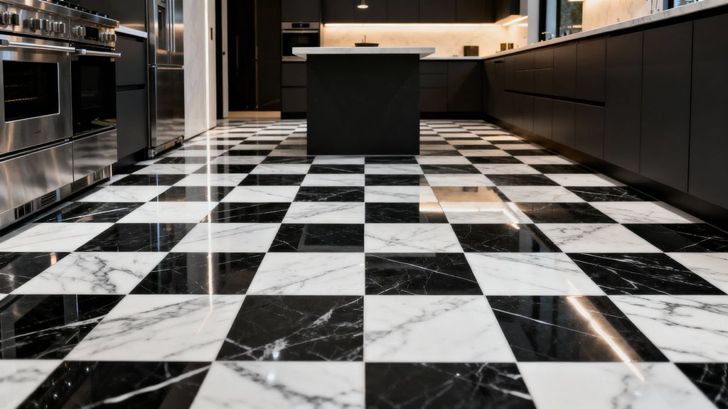 Marble Checkerboard Flooring: A Timeless Classic Reimagined for Modern Kitchens