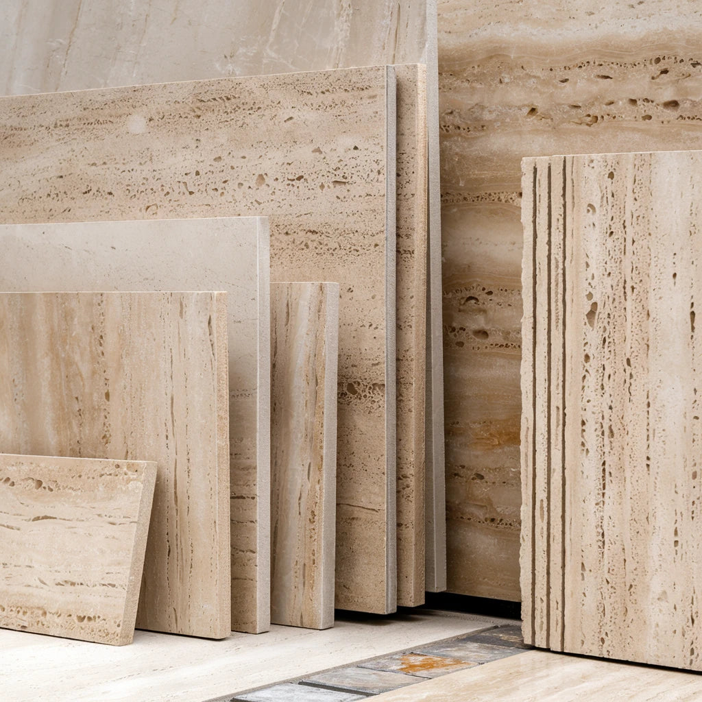 Ornate Trevi Fountain showcased in the Travertine collection of elegant architecture.