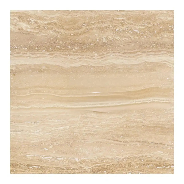 Beige Travertine tile featured in Ivory Light Travertine 18X18 Vein-Cut Filled Polished