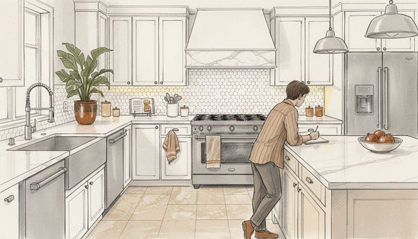 Decorative Marble Strip Installation for Tile Framing