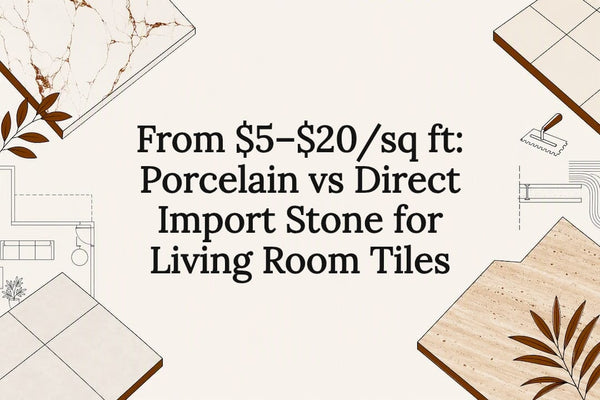 From $5–$20/sq ft: Porcelain vs Direct Import Stone for Living Room Tiles