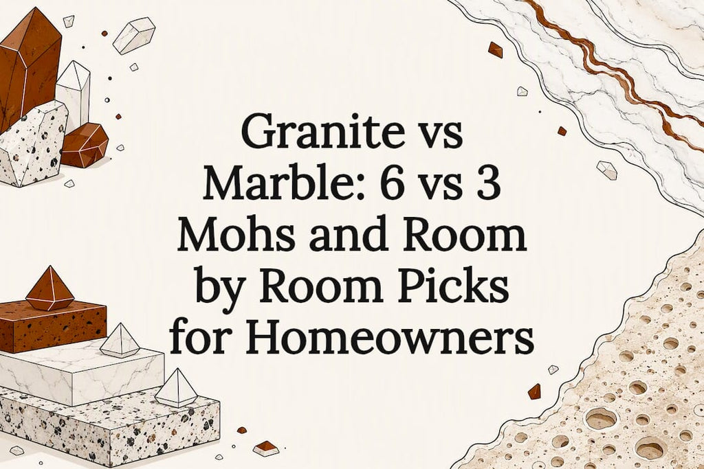 Granite vs Marble: 6 vs 3 Mohs and Room by Room Picks for Homeowners