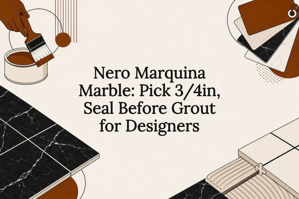 Nero Marquina Marble: Pick 3/4in, Seal Before Grout for Designers