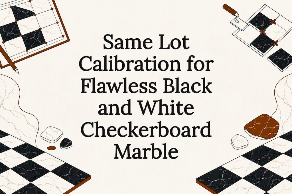 Same Lot Calibration for Flawless Black and White Checkerboard Marble