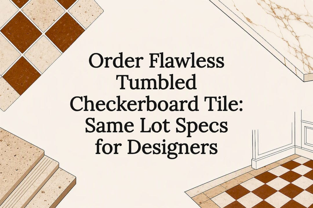 Order Flawless Tumbled Checkerboard Tile: Same Lot Specs for Designers