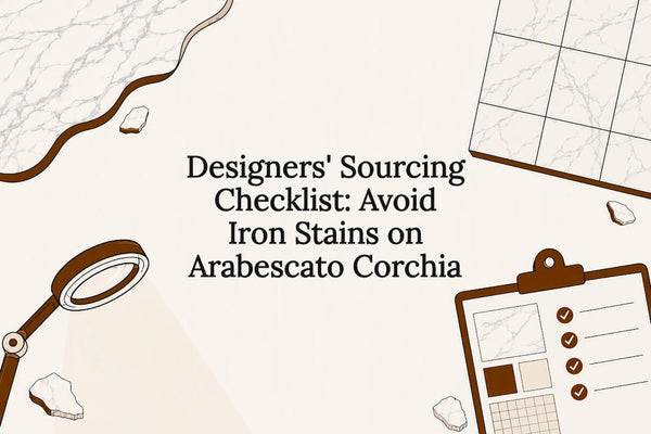 Designers' Sourcing Checklist: Avoid Iron Stains on Arabescato Corchia