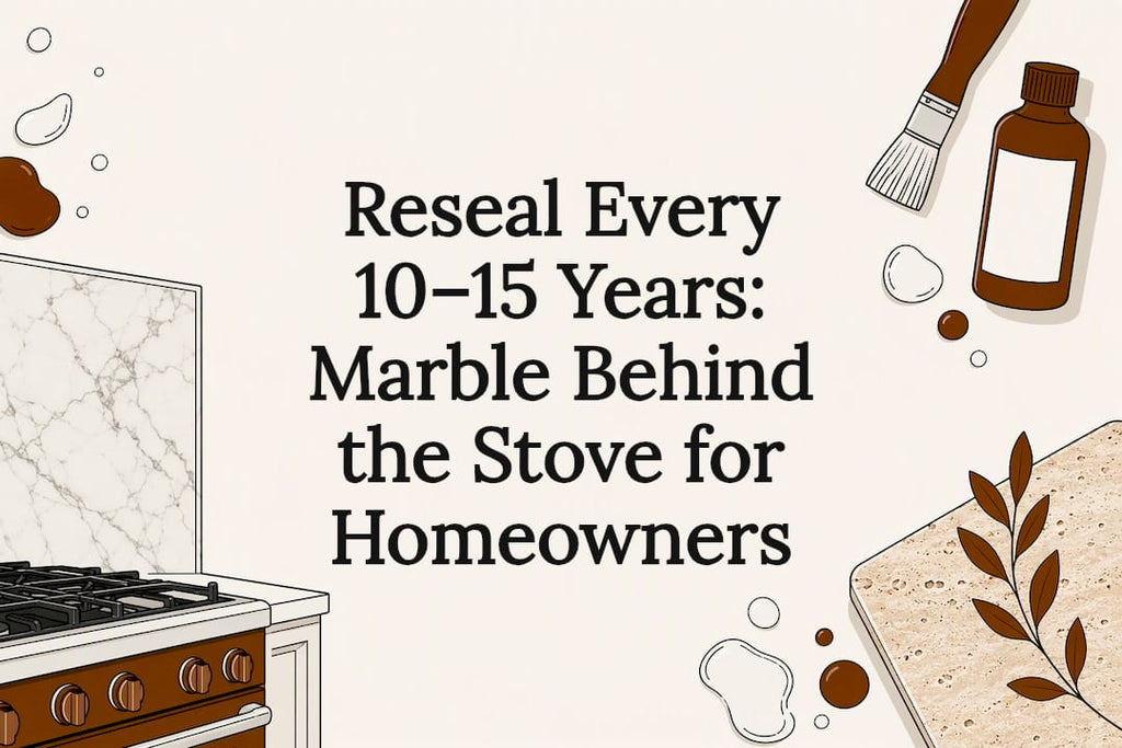 Reseal Every 10–15 Years: Marble Behind the Stove for Homeowners