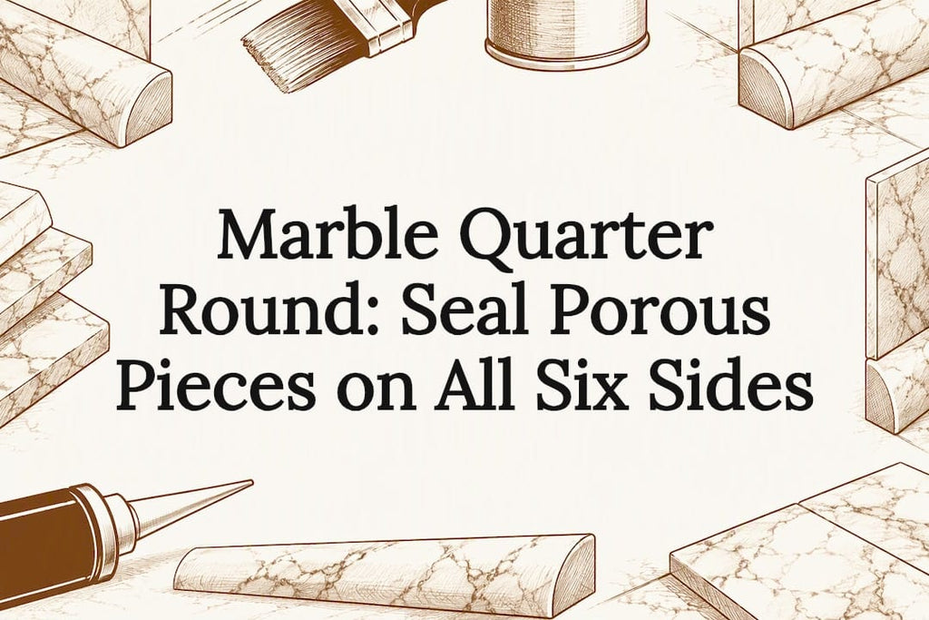Marble Quarter Round: Seal Porous Pieces on All Six Sides