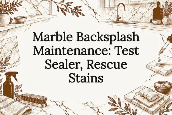 Marble Backsplash Maintenance: Test Sealer, Rescue Stains