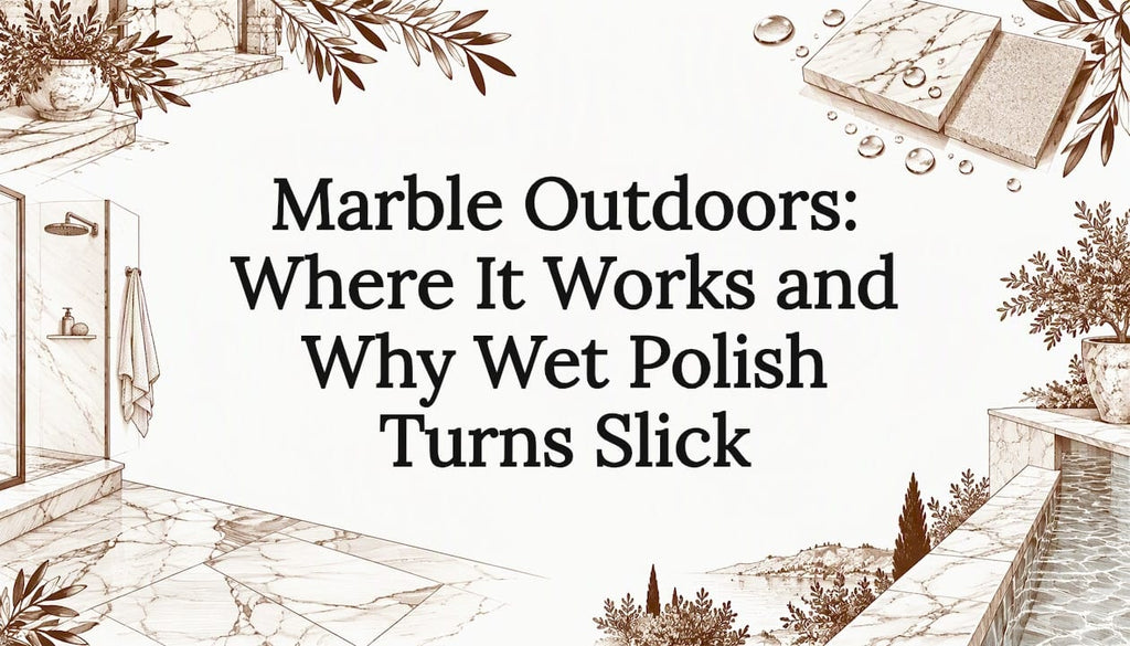 Marble Outdoors: Where It Works and Why Wet Polish Turns Slick