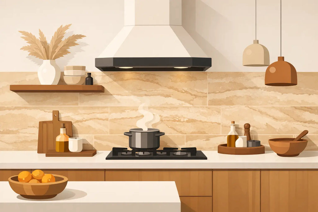 Travertine Kitchen Backsplash Ideas for Warm Homes