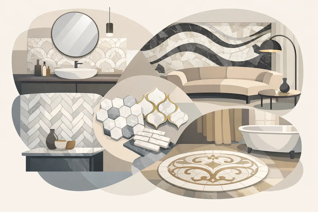 12 Marble Mosaic Ideas for High-End Rooms