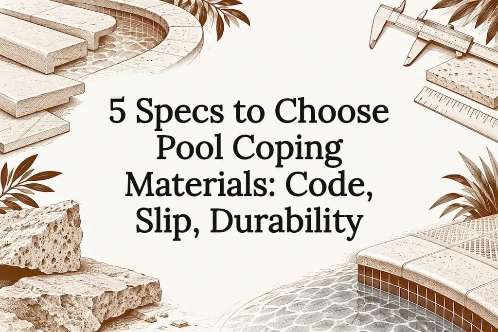 5 Specs to Choose Pool Coping Materials: Code, Slip, Durability