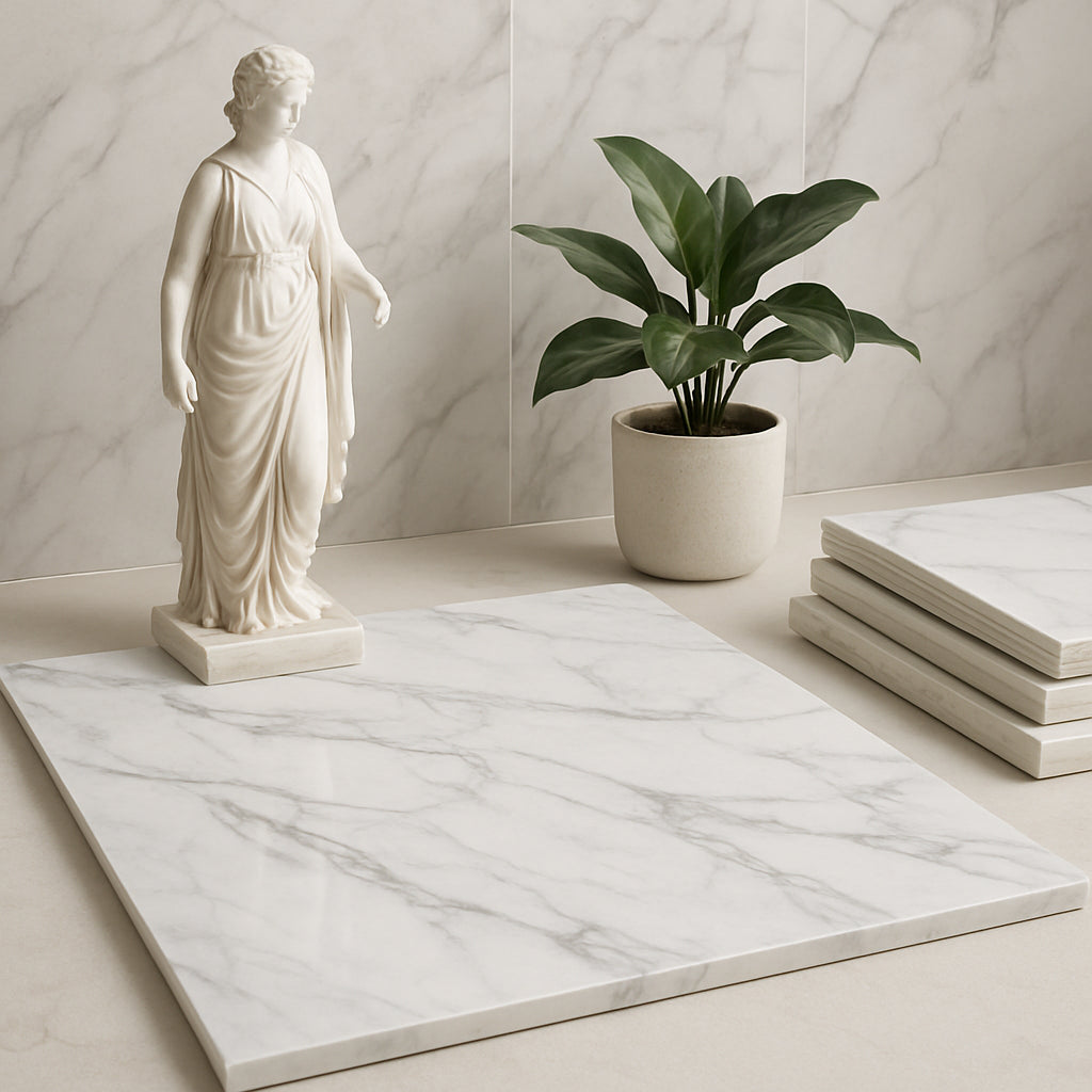 Elevate Your Space with Statuary White Marble Tile