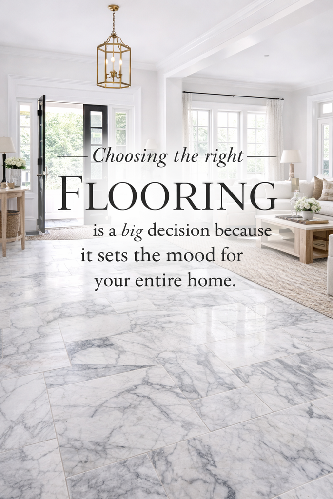 Choosing the right flooring is a big decision because it sets the mood for your entire home.