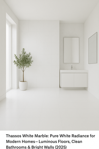 Thassos White Marble: Pure White Radiance for Modern Homes – Luminous Floors, Clean Bathrooms & Bright Walls