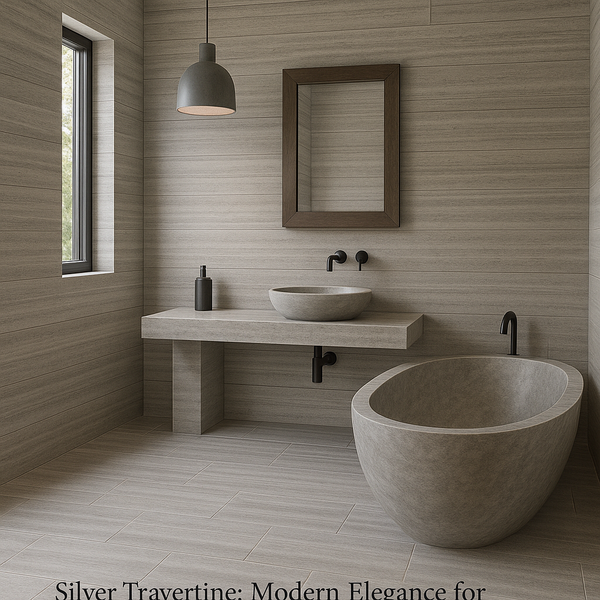 Silver Travertine: Modern Elegance for Contemporary Homes – Sleek Floors, Linear Walls & Sophisticated Bathrooms