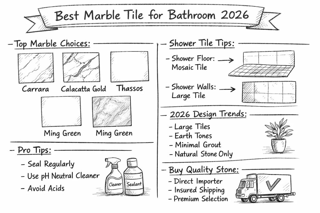 Best Marble Tile for Bathroom 2026: Complete Guide to Luxury, Durability &amp; Design Trends