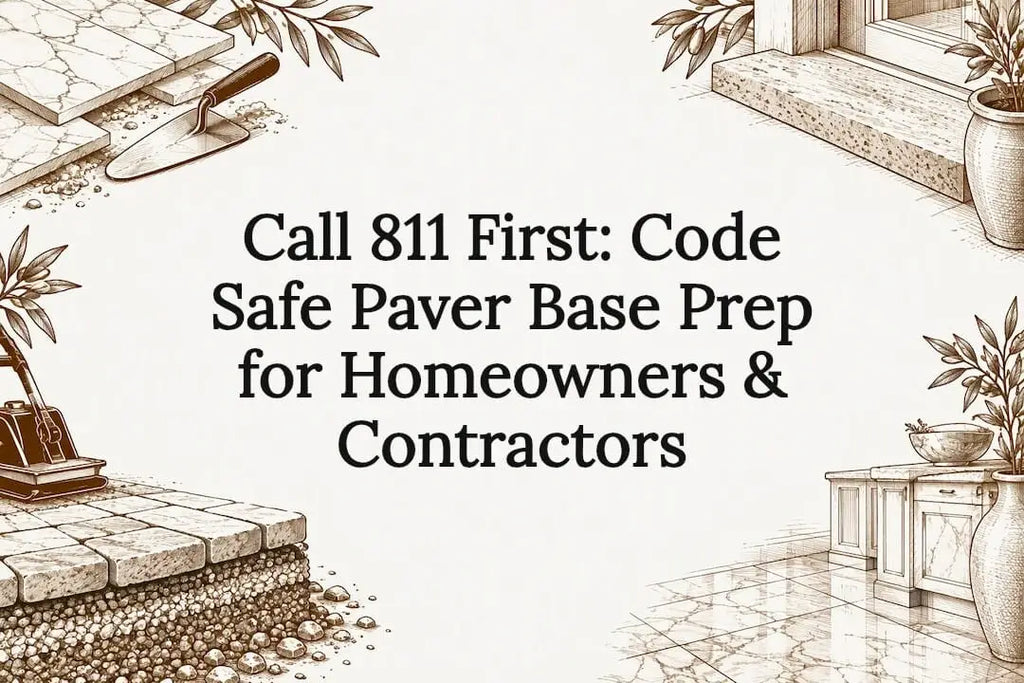 Call 811 First: Code Safe Paver Base Prep for Homeowners & Contractors