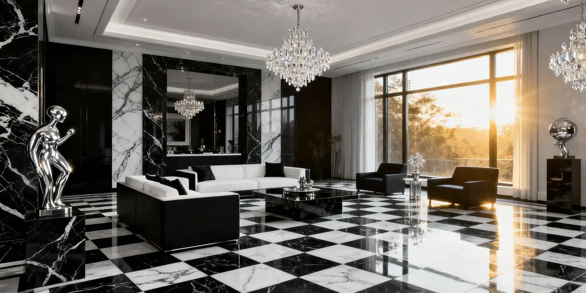 Checkerboard Marble Floors The 2026 Interior Design Trend