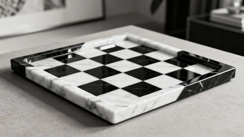 Checkerboard Marble Trend Takes Over Home Decor, Driven by Viral HomeGoods Tray