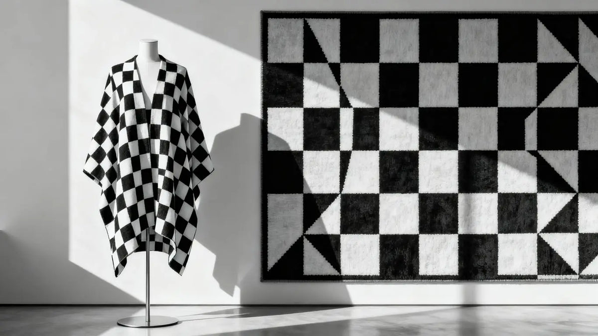 Checkerboard Patterned Material Checkerboard Pattern A Timeless Fashion and Interior Trend– SurfacesGalore