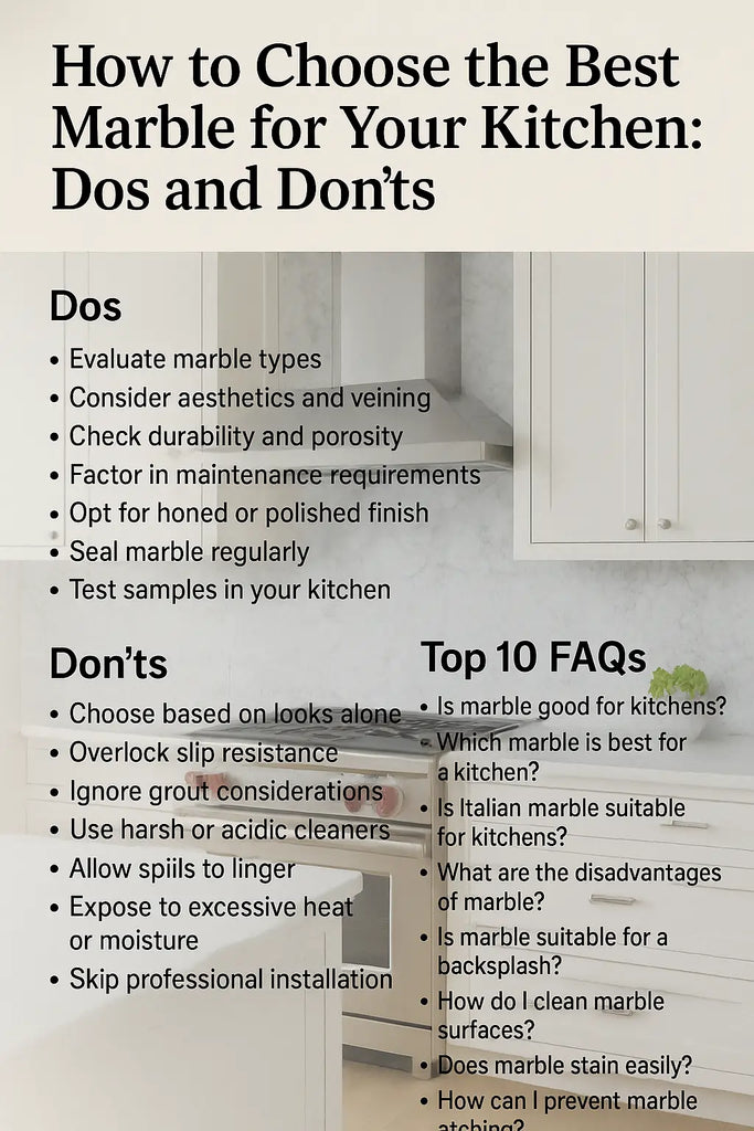How to Choose the Best Marble for Your Kitchen: Dos and Don’ts