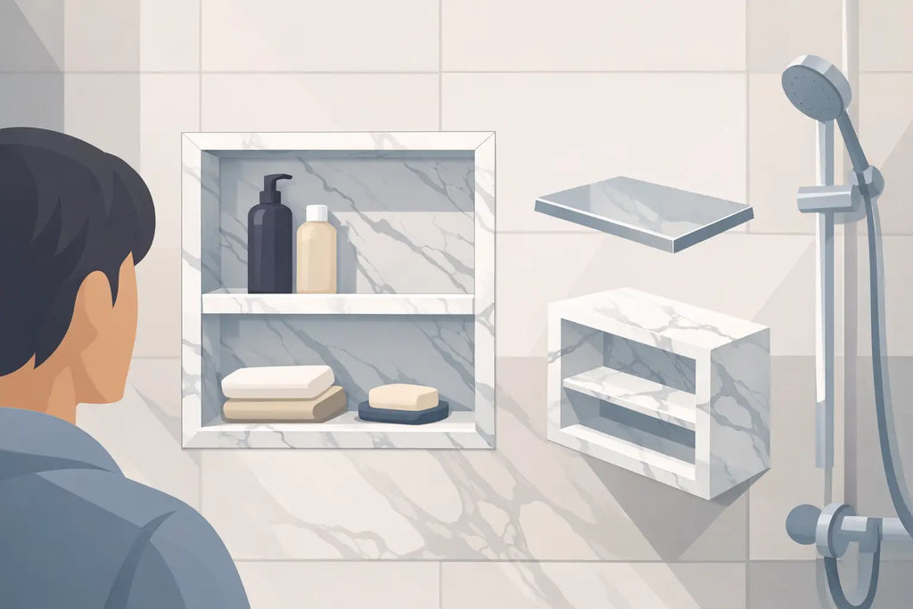 How to Choose a Marble Shower Niche Shelf