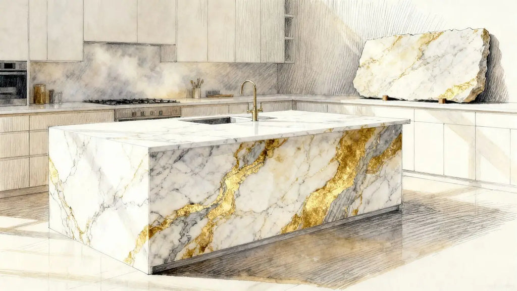 Cost of Calacatta Gold marble slab: what affects the price and how to budget