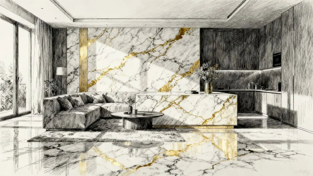 The definitive guide to Calacatta Gold marble for luxury interiors
