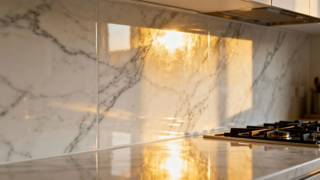 Elevate Your Kitchen with a Stunning Marble Backsplash