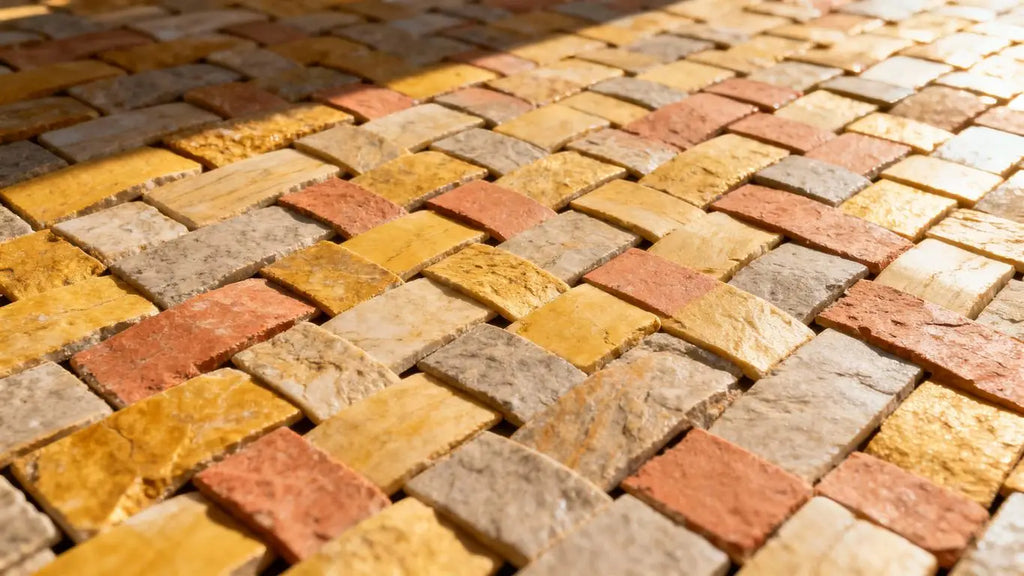 Elevate Your Space with a Stunning Large Basketweave Mosaic