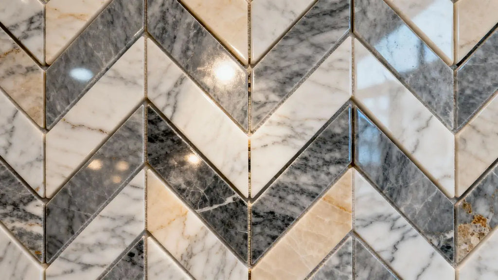Elevate Your Space with Stunning Chevron Marble Mosaic Designs