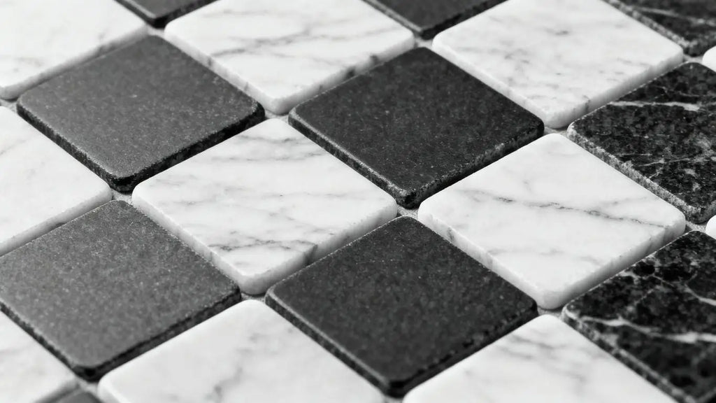 Enhance Your Space with Tumbled Checkerboard Marble: A Timeless Design Choice