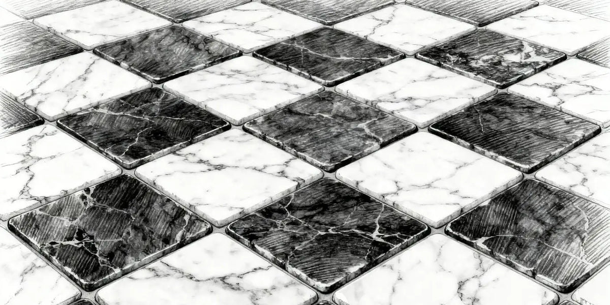 Best Place to Buy Tumbled Checkerboard Marble Tiles– SurfacesGalore