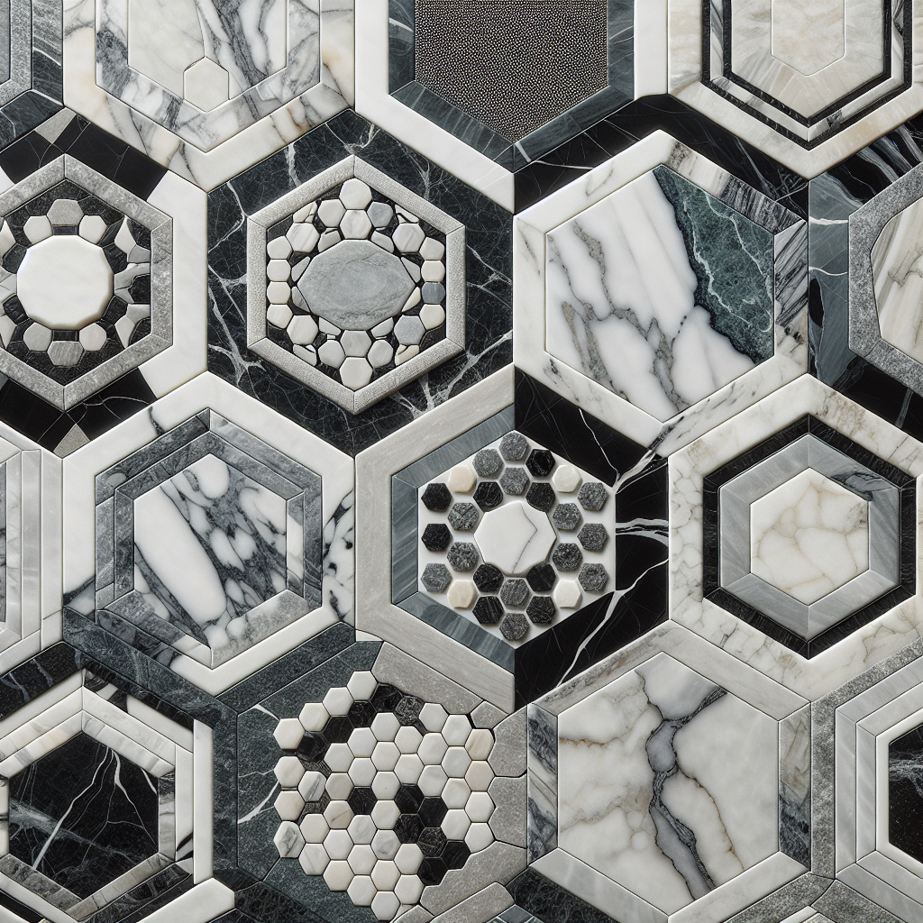 How to Install Calacatta Verde Royale Marble Octave w/Black Mosaic Tile