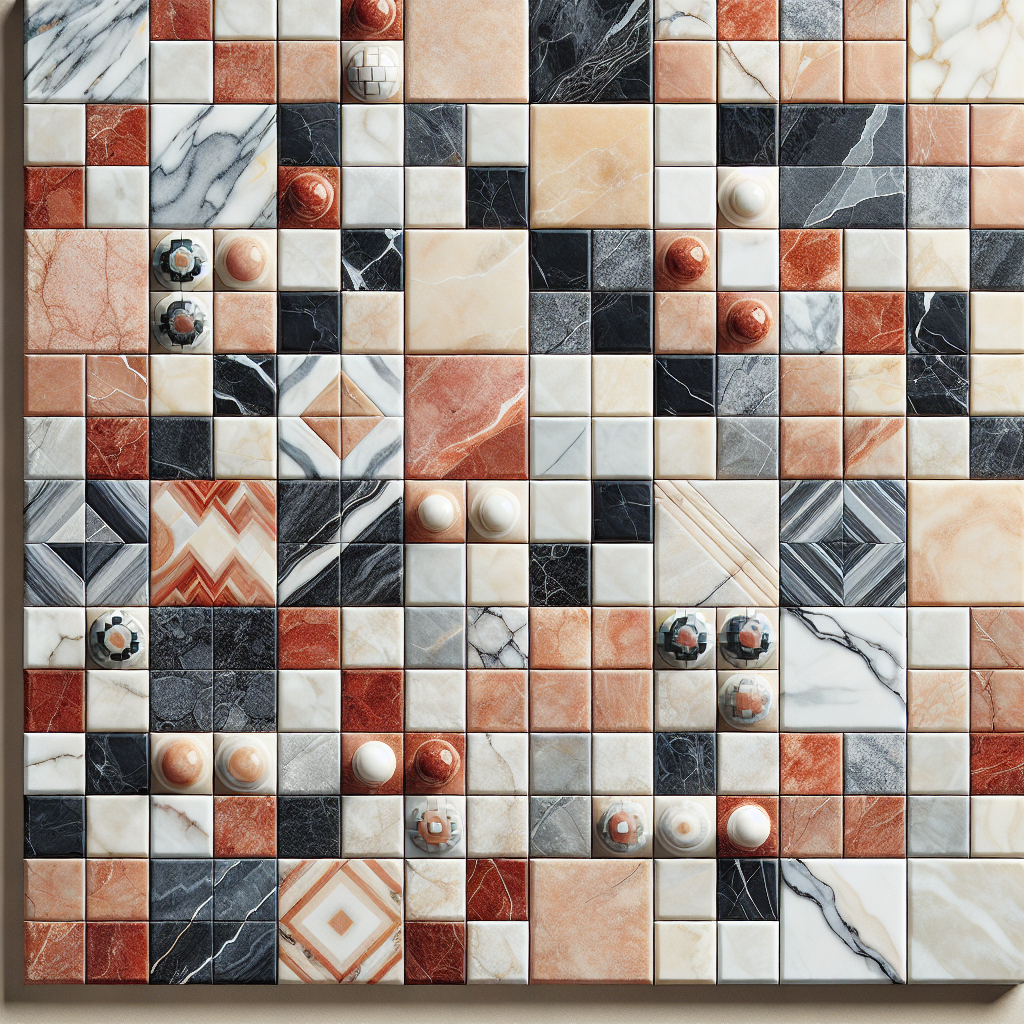 Checkerboard Rosso Levanto and Crema Marfil 12X12 Set Review