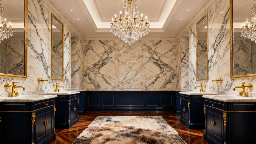 Trump Unveils a Marble-and-Gold Makeover for the White House Lincoln Bathroom