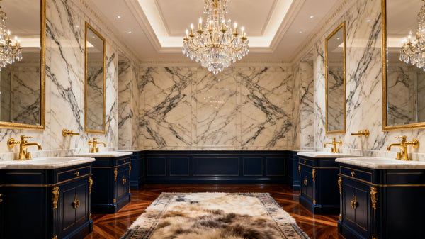 Trump Unveils a Marble-and-Gold Makeover for the White House Lincoln Bathroom