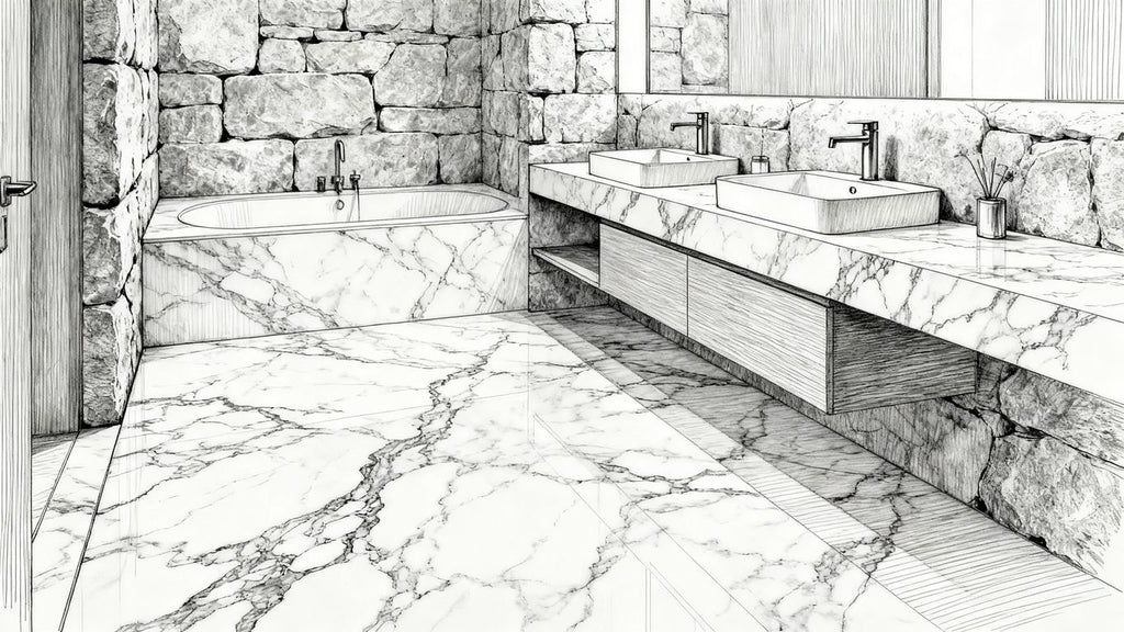 Luxury bathroom flooring tiles design: A guide to premium natural stone