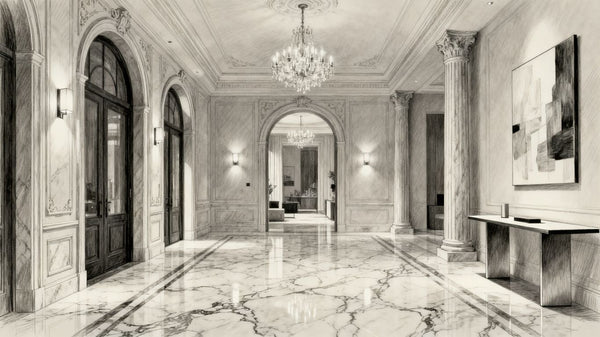 Natural stone alternatives to seashell mosaic tiles for timeless sophistication