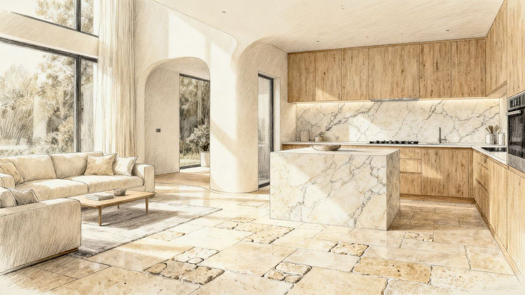 Travertine tile: A complete guide to styles, finishes, and choosing the right stone