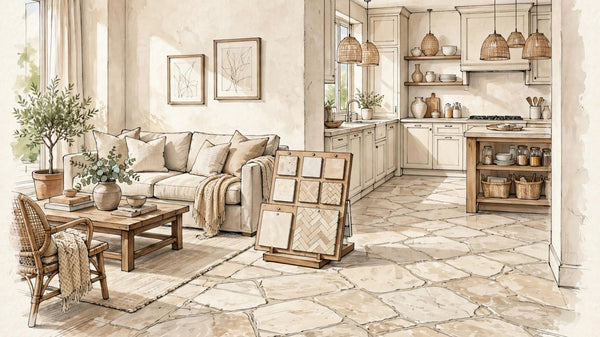 Travertine floor tile: how to choose the right style, finish, and layout
