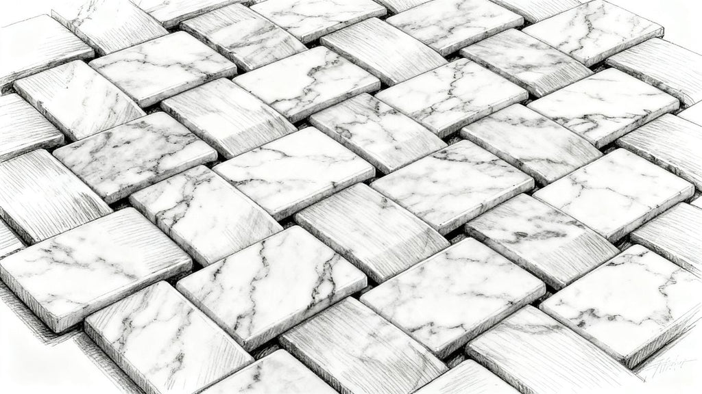 Timeless Elegance: Exploring Classic Basket Weave Marble Mosaic Designs