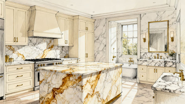 Silestone 卡拉卡塔金石英石台面：设计、性能和购买指南